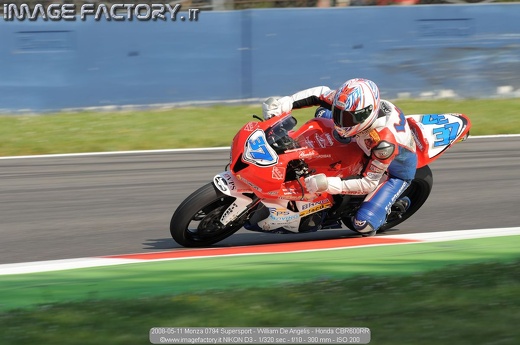 2008-05-11 Monza 0794 Supersport - William De Angelis - Honda CBR600RR